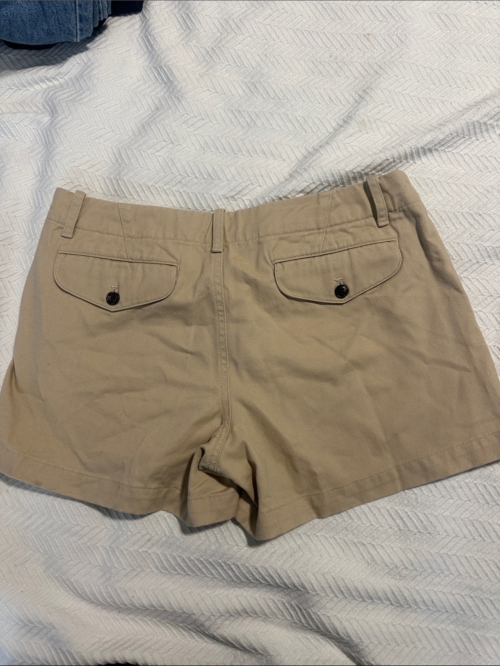 Ralph Lauren Khaki/Tan Cotton Bermuda Shorts with Polo Embroidery - Picture 3 of 3